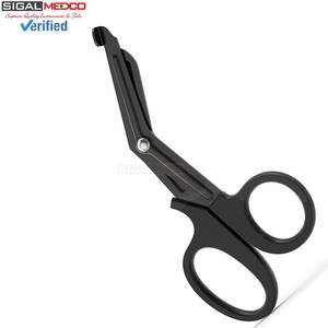 กรรไกรตัดผ้าพันแผล Trauma Shears ชุด 4 ชิ้น ขนาด 7.5 นิ้ว สำหรับ EMT และการแพทย์ เกรดทางการแพทย์ กรรไกรปฐมพยาบาลขนาดใหญ่ สีดำ เคลือบฟลูออไรด์ - Product Image 6