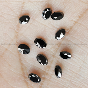 เพชรทรงรีสีดำขุ่นธรรมชาติขนาด 5.5 x 3.5 มม. สำหรับทำเครื่องประดับแบบกำหนดเอง เช่น แหวน จี้ ต่างหู - Product Image 4