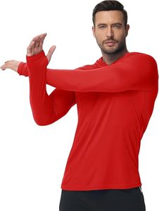 เสื้อเชิ้ตแขนยาวมีฮู้ดสีเขียวมะนาวสำหรับผู้ชาย แห้งเร็ว ทรงเข้ารูป สวมใส่สบาย - Product Image 2