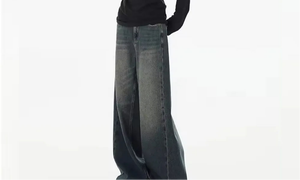 Pantalons en denim minimalistes, tissu doux, coupe confortable, style léger pour femmes, vêtements décontractés et tenues de tous les jours - Product Image 2