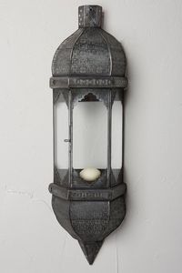 Vintage Sage Green scallop Dome with Glass Door Wall Metal Lantern for Home Decor Wedding and Festive Occasion - Product Image 5