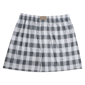 Boxer pour homme gris foncé à carreaux fins, coupe ample et décontractée, avec braguette boutonnée, sous-vêtement, marque privée, style OEM, vente en gros - Product Image 2