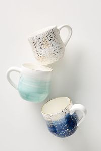 New Creative Stackable Ceramic Coffee Cup with Geometric Ring Handle Ins Retro Water Mug <b>Pottery</b> Clay Cups - Product Image 4