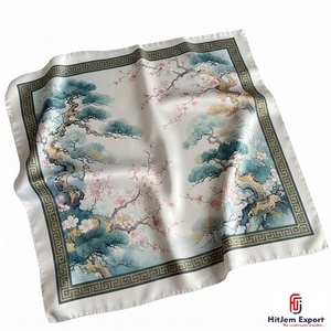 Écharpe carrée de mode personnalisée haut de gamme en tissu léger, fabricant OEM ODM, produits textiles personnalisés Mahé, commandes en gros - Product Image 5