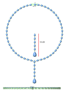 <b>Gold</b> Teardrop Lariat <b>Tennis</b> Choker <b>Necklace</b> - Product Image 6