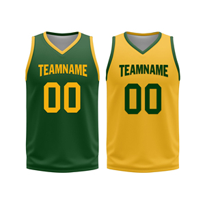 Maillot de basket-ball réversible personnalisé 100% polyester respirant pour hommes, ensemble uniforme d'entraînement - Product Image 5