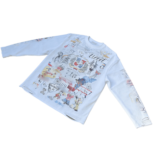Camisetas Personalizadas de Algodón Grueso, Camiseta de Manga Larga para Hombre, Impresión Gráfica Completa en Pantalla, Impresión DTG, Camisetas de Manga Larga para Hombre - Product Image 1
