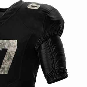 Uniforme de Fútbol Americano Negro, Pantalones con Camuflaje Digital, Ropa Deportiva, Cuello en V, Manga Corta, Ropa Deportiva para Equipos, Práctica y Entrenamiento, 100% - Product Image 5