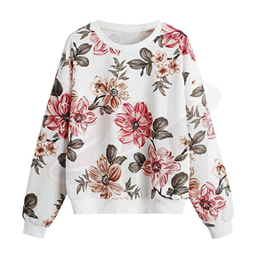เสื้อผ้าแฟชั่นผ้าฟลีซเนื้อนุ่มสำหรับสวมใส่ทุกวันและให้ความสบาย เสื้อสเวตเชิ้ตพิมพ์ลายสำหรับผู้หญิง คุณภาพพรีเมียม เสื้อพูลโอเวอร์ลำลองสำหรับสตรีทแวร์ - Product Image 1