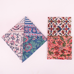 Juego de pañuelos de algodón con estampado vintage, diseño floral, para adultos, accesorios para exteriores para damas - Product Image 3
