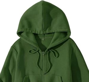 Premium Blank 360gsm Heavyweight <b>Cropped</b> Hoodie Women Custom Puff Print Streetwear Heavy Cotton Drop Shoulder Crop <b>Zip</b> <b>Up</b> - Product Image 5