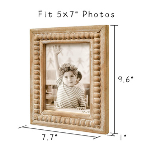 Traditional Handmade Solid Wood Photo <b>Frame</b> Vintage Tabletop Display <b>for</b> Home Office <b>Living</b> <b>Room</b> Timeless Rustic Decor Style - Product Image 3