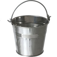 Seau en fer galvanisé au design vintage, avec poignée, pour la décoration et le rangement de jardin et de maison, taille et forme personnalisables