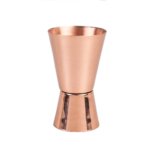 Stainless Steel & Copper Shot Wine Jigger Glass Popular Jigger Glass Cocktail <b>Measuring</b> Wholesale Price - Product Image 2