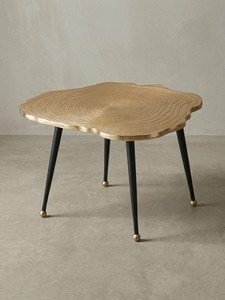 Home Poetry Modern <b>Round</b> Coffee <b>Table</b> With Hammered Finish 42 Cm Diameter Living Room Furniture Contemporary Design - Product Image 4