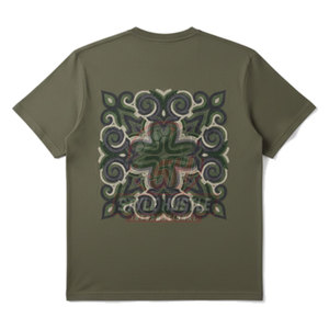 T-shirt décontracté personnalisé en coton 100% brodé, de qualité supérieure, coupe ample, imprimé, pour homme adulte. - Product Image 2