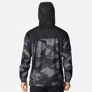 <b>Men</b> Hooded Windbreaker <b>Jacket</b> Camouflage Print Lightweight Zipper Closure Casual Spring Outdoor Wear - Product Image 2