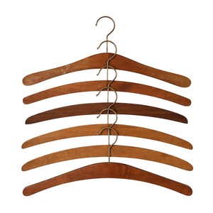 Cintres en teck massif de qualité supérieure, design danois moderne, robustes, avec crochet pour manteaux et costumes, hôtel et maison - Product Image 1