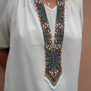 Collar Artesanal Khadim, Collar con Cuentas Bordadas, Accesorio Elegante y Moderno, Color y Logotipo Personalizables - Product Image 1