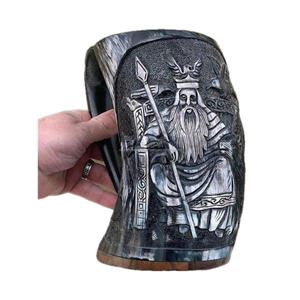 Taza de cuerno tallada a mano, regalo único de la mejor calidad, hecha a mano, impermeable, estilo de lujo, técnica de pulido de Color de cuerno Natural - Product Image 1