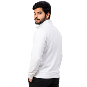 Sweat-shirt demi-zip en molleton bouclette épais, style streetwear, vente en gros, direct usine - Product Image 5