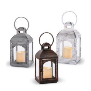 Home and Garden Decorations Antique Mini Metal Tea-Light <b>Candle</b> Holder <b>Lanterns</b> for Tabletop and Hanging Lightning - Product Image 1