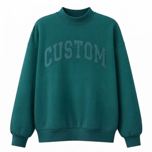 Cozy Custom Embroidered Letter Sweatshirt Women's Loose Fit <b>Mock</b> <b>Neck</b> Pullover Long Sleeve <b>Top</b> Casual Fashion Wear - Product Image 5