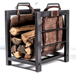 Porta leña de cuero de calidad superior para leña de leña o leña para chimenea, accesorio para chimenea, soporte para leña - Product Image 2