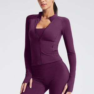 Solid Color Gym Fitness <b>Jacket</b> Yoga With Pockets Morning <b>Workout</b> White Yoga <b>Jacket</b> Quick-Dry Slim Yoga <b>Jacket</b> - Product Image 6