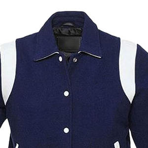 Chaqueta Varsity de Béisbol Letterman para Hombre, Azul, 100% Algodón y Lana, Estilo Urbano, Logotipo Personalizado, Diseño Moderno de Invierno - Product Image 5