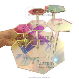 7 ranuras ecológicas Arco Iris Aurora acrílico organizador estante soporte de exhibición para figuras de Anime coleccionables miniaturas - Product Image 2