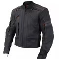 Veste de moto unisexe de haute qualité, en nylon/coton, imperméable et coupe-vent, avec protection des coudes et col ras du cou - Product Image 5