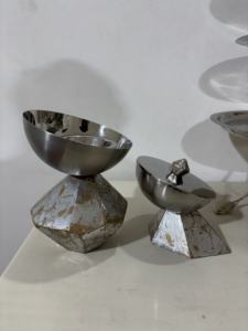 Juego de Quemadores de Incienso Geométricos de Acero Inoxidable con Tapa, Ecológicos, para Aromaterapia, Decoración de Hogar Primavera/Verano, Duraderos, Modernos, para Mesa - Product Image 5