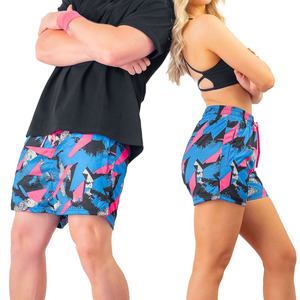 Hot <b>Shorts</b> <b>Men</b> Women Blue Pink Solid Quick Dry Breathable Eco-Friendly Elastic Waist Casual <b>Shorts</b> 100% Cotton <b>Woven</b> Fabric - Product Image 1