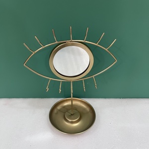 Modern Iron <b>Table</b> Top <b>Vanity</b> Decorative <b>Mirror</b> with Gold Finish - Product Image 5
