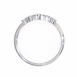 Anillo de Diamantes Sintéticos de Oro Blanco de 10k, 14k, 18K, Corte Simple, Ligero, para Uso Diario, Diamantes Cultivados en Laboratorio CVD HPHT - Product Image 2