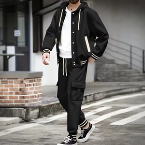 Durable 100% Cotton Comfortable Men <b>Tracksuit</b> Regular Fit Winter Casual Solid Breathable Lightweight Apparel Customized Design - Product Image 6