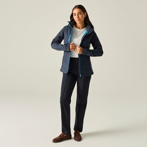 Chaqueta Softshell con Capucha para Mujer, Casual, Resistente al Agua, con Cierre Completo, Bolsillos Utilitarios, Ligera y de Alto Rendimiento - Product Image 6