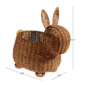 Premium 100% Handmade Rattan Rabbit Basket For <b>Easter</b>, Rattan Bunny Shaped Baskets <b>Gift</b> Basket From Vietnam Factory - Product Image 2