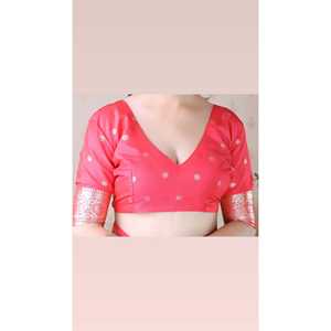 Sari en soie douce Banarasi rose Elite Weaves avec broderie Zari argentée, vêtements indiens et pakistanais, 650g - Product Image 1