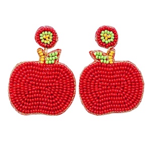Elegantes nuevos y hermosos pendientes de cactus con bordado de cuentas hecho a mano en elegante aspecto multicolor para chicas de moda - Product Image 2