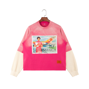 Camiseta Térmica Vintage de Manga Corta, Corte Cuadrado, 100% Algodón, Transpirable, Personalizada al por Mayor, OEM - Product Image 1