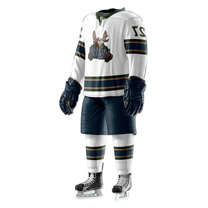 100% Polyester Breathable Quick Dry Ice Hockey Uniform Private Label Polyester Made Ice Hockey Uniform - Product Image 4