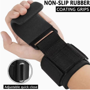 Correas de Muñeca Ajustables de Neopreno para Levantamiento de Pesas, con Protección para las Palmas, Cierre de Gancho y Bucle, Soporte de Agarre para Entrenamiento de Fuerza y Gimnasio - Product Image 1