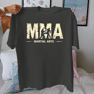 Camiseta de Mujer de Algodón 100% con Estampado Informal de Artes Marciales Mixtas (MMA), Ajuste Cómodo - Product Image 3