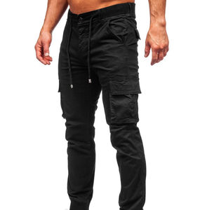 Men's <b>Black</b> Cargo <b>Pants</b> Elastic Waist Multiple Pockets Casual Breathable Woven Streetwear Joggers <b>Pants</b> - Product Image 4