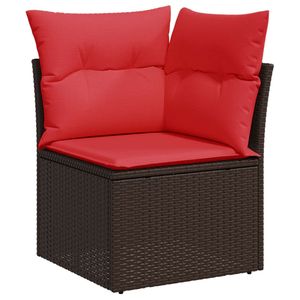 Canapé de jardin marron 62 x 62 x 69 cm avec coussin et polyrotin 62 x 62 x 69 cm - Product Image 2