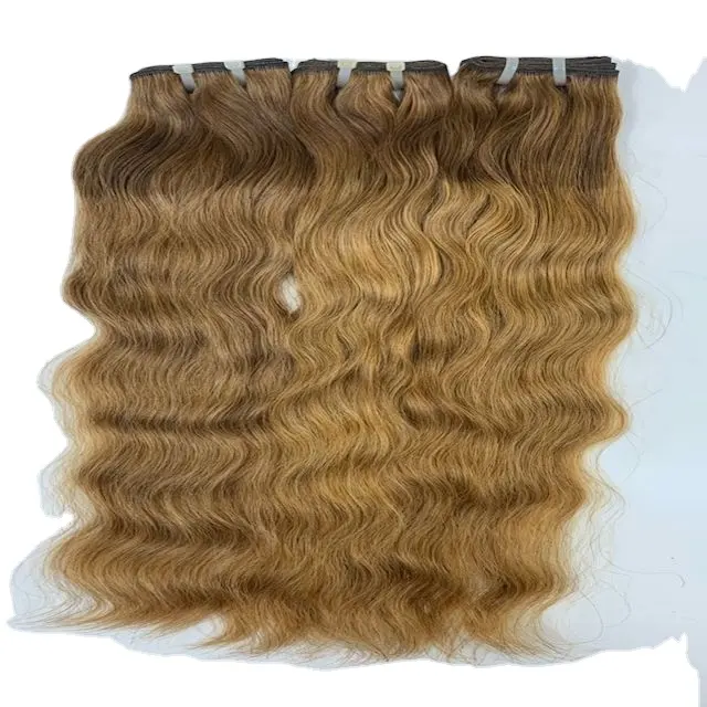 Wholesale Price Double Drawn Virgin Remy Human Hair Extensions Sew In Hair Weft ombre Human Hair Weave Bundles
