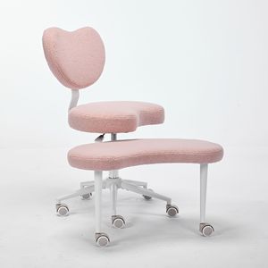 Sedia da Meditazione con Ruote e Design a Gambe Incrociate, Adatta per ADHD, Supporto Lombare Regolabile, Girevole - Product Image 1