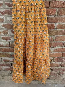 Vestido estampado a mano, túnicas indias, Vestido largo de algodón indio - Product Image 3